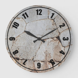 Antike römische Steinmauer Große Wanduhr