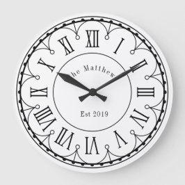 Antike römische Zahlen verzierte Wanduhr Wanduhr