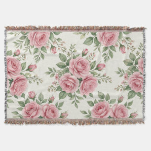 Antike rosa Aquarell-Rosen florales nahtloses Must Decke