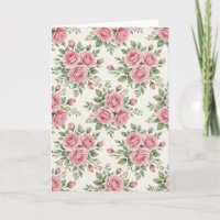 Antike rosa Aquarell-Rosen florales nahtloses Must
