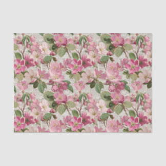 Antike rosa Blumen Decoupage Seidenpapier