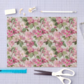 Antike rosa Blumen Decoupage Seidenpapier (Handwerk)