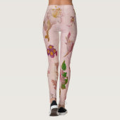 Antike rosa Blüte Leggings (Rückseite)