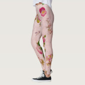Antike rosa Blüte Leggings (Links)