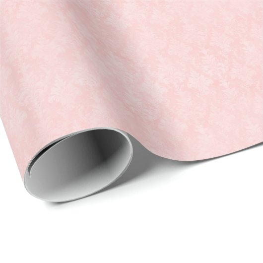 Antike rosa Damast-Coquette-Geschenkpapier Geschenkpapier (Rolleneckpunkt)