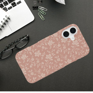 Antike Rosa Florale Elegante Romantik iPhone 16 Plus Hülle