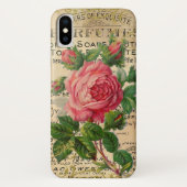 Antike rosa Französische Rose Case-Mate iPhone Hülle (Rückseite)