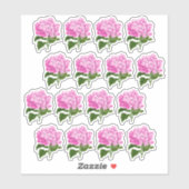Antike rosa Hydrangea Blossom Stickers Aufkleber (Blatt)