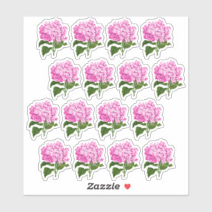 Antike rosa Hydrangea Blossom Stickers Aufkleber