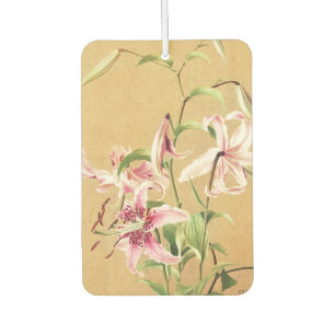 Antike rosa orientalische Lilie botanische Blumenk Autolufterfrischer