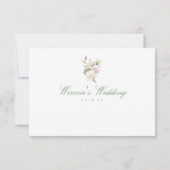 Antike rosa Rose Bridesmaid Card Einladung (Rückseite)