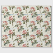 Antike rosa Rose Geschenkpapier (Flach)