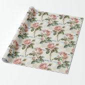 Antike rosa Rose Geschenkpapier (Ungerollt)