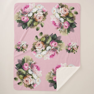 Antike Rosa Rose Sherpadecke