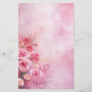 Antike rosa Rosen Briefpapier