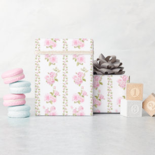 Antike rosa Rosen Geschenkpapier