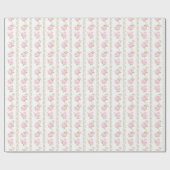 Antike rosa Rosen Geschenkpapier (Flach)