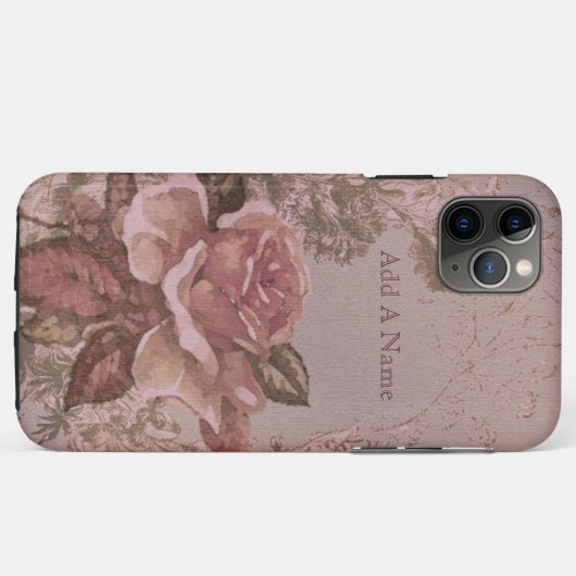 Antike rosa Rosen-Illustration Case-Mate iPhone Hülle (Rückseite (Horizontal))