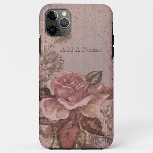 Antike rosa Rosen-Illustration Case-Mate iPhone Hülle (Rückseite)