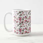 Antike rosa Rosen Kaffeetasse (Links)