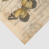 Antike rosa Rosen mit Schmetterlingen Deko Seidenpapier (Detail)