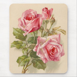 Antike rosa Rosen Mousepad