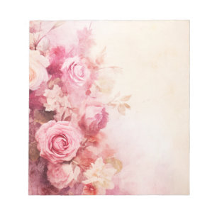 Antike rosa Rosen Notizblock