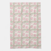 Antike rosa Rosen Patchwork Geschirrtuch (Vertikal)