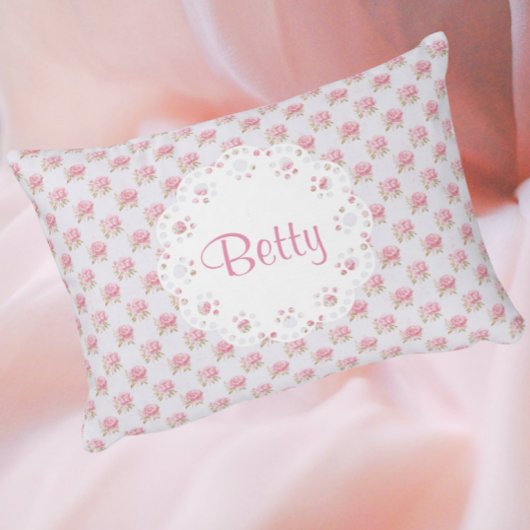 Antike rosa Rosen Patchwork Kissen