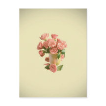 Antike rosa Rosen. Retro-Blumen