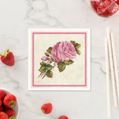 Antike rosa Rosen Serviette (Beispiel)
