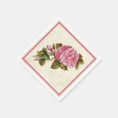 Antike rosa Rosen Serviette (Ecke)