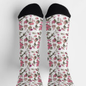 Antike rosa Rosen Socken (Oben)