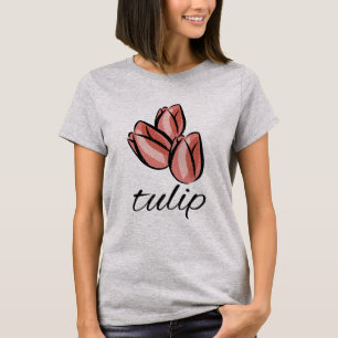 antike rosa Tulpenblume cooles florales Geschenk T-Shirt