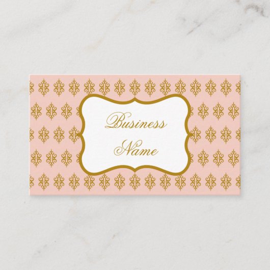 Antike rosa Visitenkarte (Vorderseite)