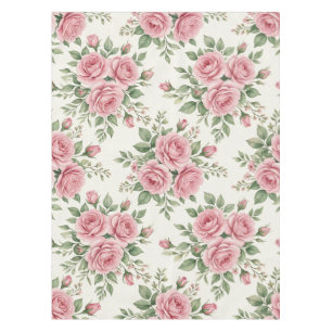 Antike rosa Wasserfarben-Rosen Floral nahtlos Tischdecke