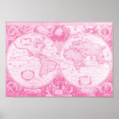 Antike rosa Welt Poster (Vorne)