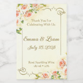 Antike Rose 2 x 3 Mini Weinkarte Weinetikett (Einzelnes Label)