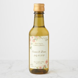 Antike Rose 2 x 3 Mini Weinkarte Weinetikett