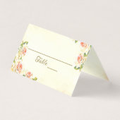 Antike Rose 3.5" x 2" Klappende Platzkarte (Vorderseite)