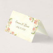 Antike Rose 3.5" x 2" Klappende Platzkarte (Rückseite)