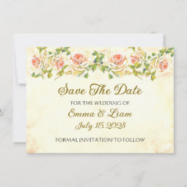 Antike Rose - 4.5 x 6.25 Hochzeit speichern das Da Save The Date