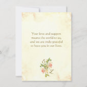 Antike Rose 4.5 x 6.25 Wohnung Dankeschön Karte (Rückseite)