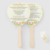 Antike Rose 4 x 6 Programmlüfter Fächer (Vorne und Hinten)