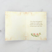 Antike Rose 5 x 7 Klappkarte Dankeskarte (Innenseite)