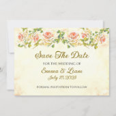 Antike Rose 5 x 7 Save the Date flach (Vorderseite)