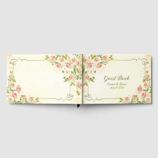 Antike Rose 9 x 6 Gästebuch (Voll)