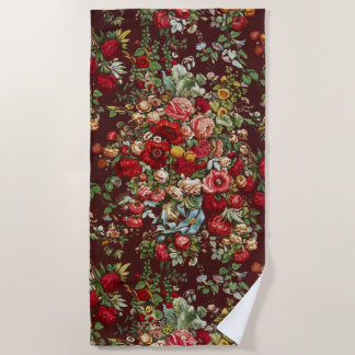 Antike Rose Blume Vintager Garten Klassisches Desi Strandtuch