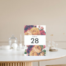 Antike Rose Botanische Fete Hochzeit Tischnummern