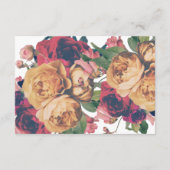 Antike Rose Botanische Fete Wedding RSVP Card Karte (Rückseite)